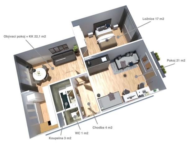 Prodej bytu 3+kk, Mladá Boleslav - Mladá Boleslav III, Dvořákova, 69 m2