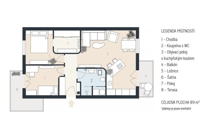 Prodej bytu 3+kk, Plzeň - Křimice, Žitná, 89 m2