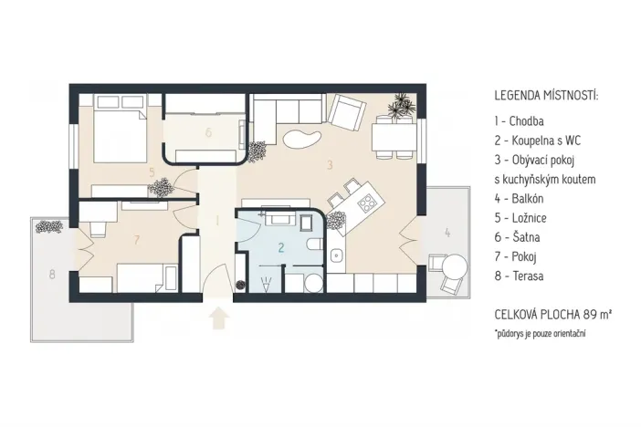 Prodej bytu 3+kk, Plzeň - Křimice, Žitná, 89 m2