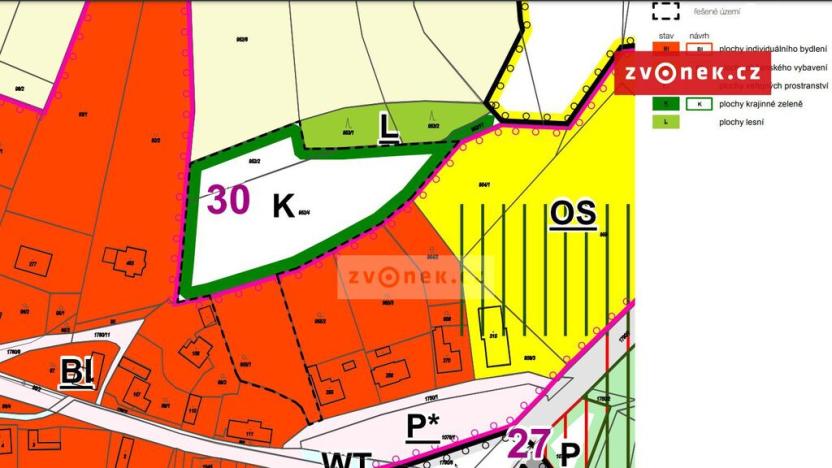 Prodej pozemku pro bydlení, Březůvky, 923 m2
