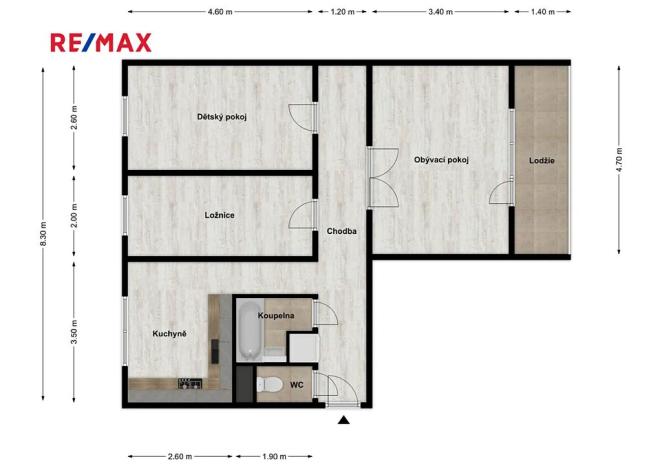 Prodej bytu 3+1, Bělá nad Radbuzou, Za pivovarem, 63 m2