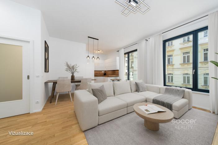 Pronájem bytu 2+kk, Praha - Žižkov, Krásova, 63 m2