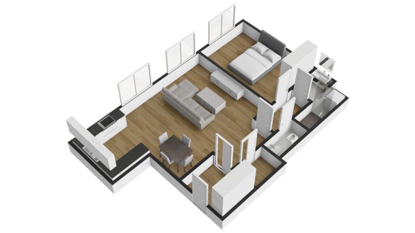 Pronájem bytu 2+kk, Praha - Žižkov, Krásova, 63 m2