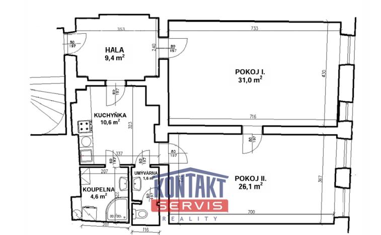 Pronájem bytu 2+1, České Budějovice - České Budějovice 1, 84 m2