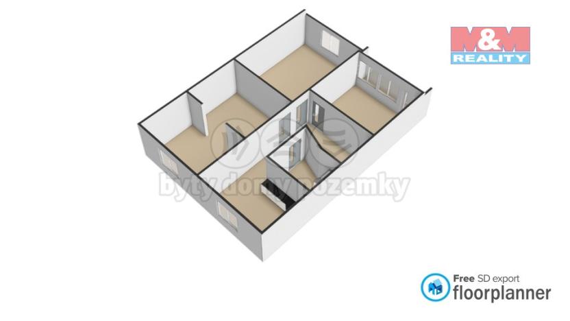 Prodej bytu 4+1, Klášterec nad Ohří, Okružní, 77 m2