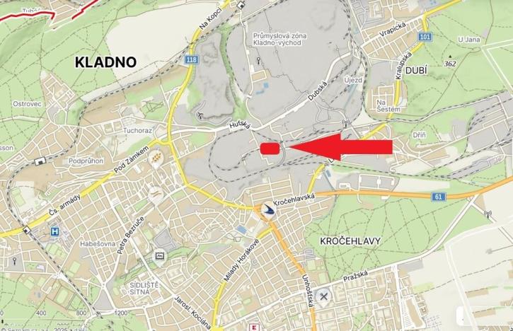 Pronájem výrobních prostor, Kladno, Huťská, 720 m2