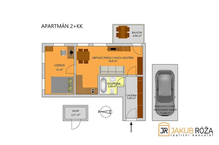 Prodej bytu 2+kk, Harrachov, 48 m2
