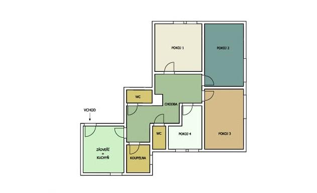 Prodej bytu 4+1, Kocbeře - Nové Kocbeře, 89 m2