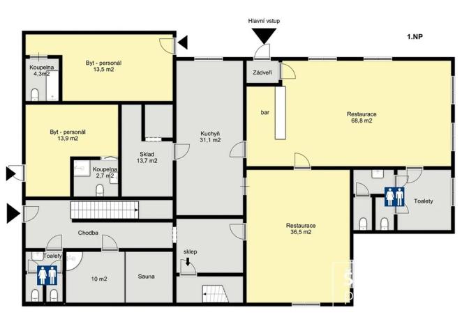 Prodej ubytování, Hraběšice, 788 m2