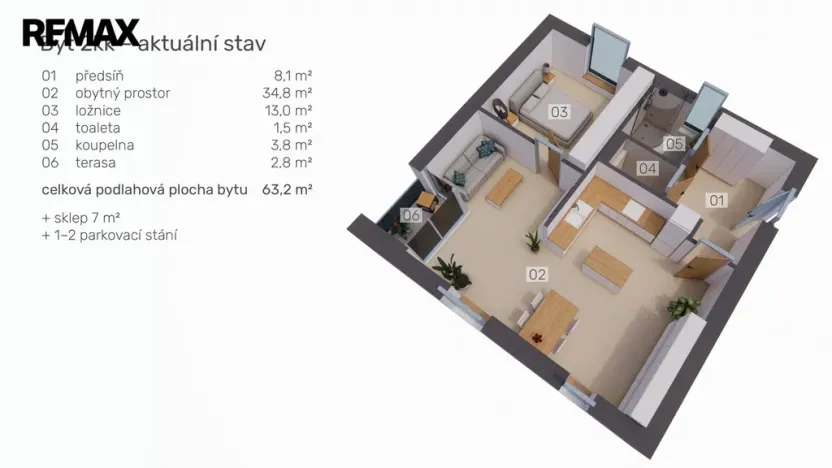 Prodej bytu 2+kk, Chotěboř, Houbova, 63 m2