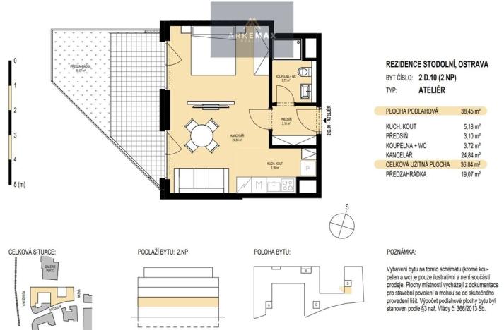 Prodej bytu 2+kk, Ostrava, Stodolní, 57 m2