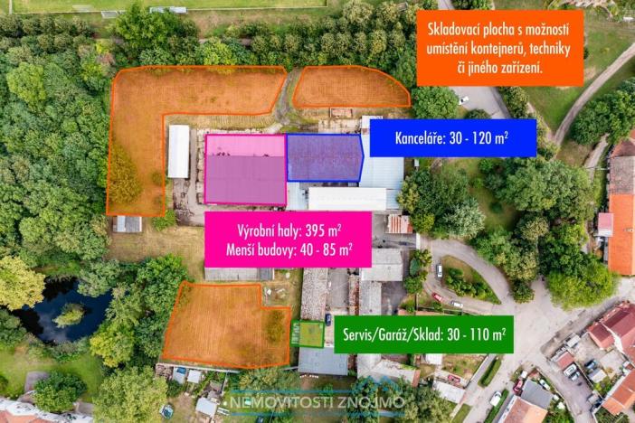 Pronájem výrobních prostor, Hrušovany nad Jevišovkou, Rudé armády, 12000 m2