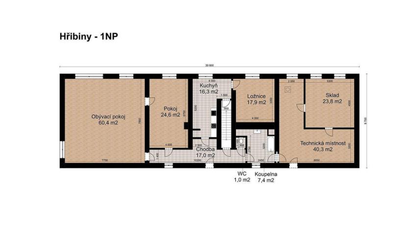 Prodej komerční, Hřibiny-Ledská - Hřibiny, 196 m2