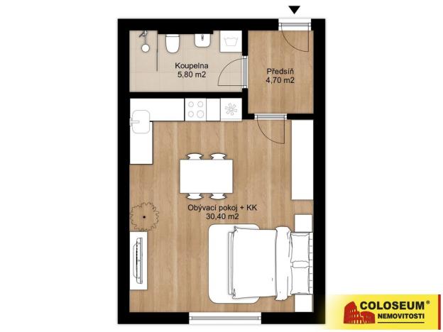 Prodej bytu 1+kk, Hrušovany nad Jevišovkou, 41 m2