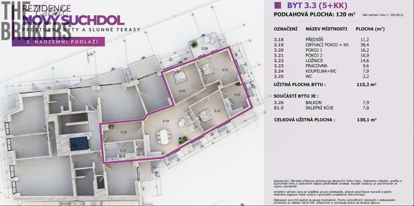 Prodej bytu 5+kk, Praha - Suchdol, U hotelu, 115 m2