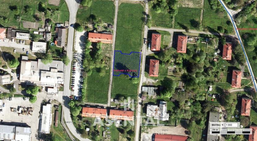 Prodej komerčního pozemku, Petřvald, Rychvaldská, 1045 m2