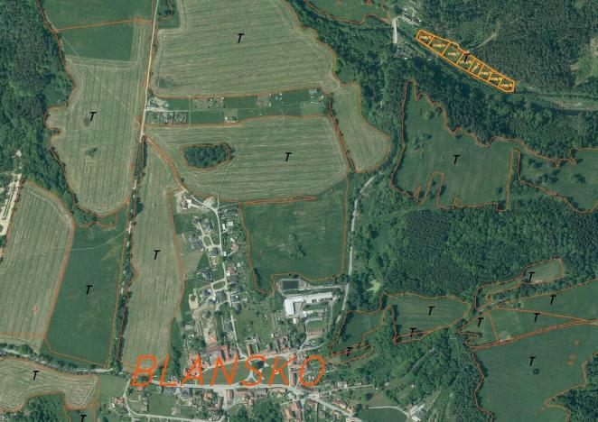 Prodej pole, Kaplice - Blansko, 843 m2