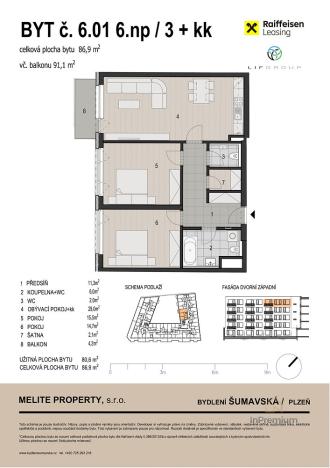 Prodej bytu 3+kk, Plzeň - Východní Předměstí, Šumavská, 87 m2