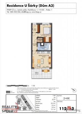 Prodej bytu 2+kk, Praha - Ruzyně, Huppnerova, 53 m2