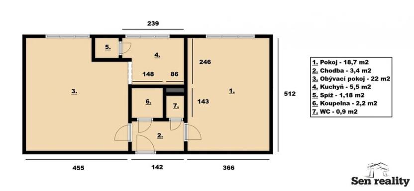 Prodej bytu 2+1, Kolín, Na Magistrále, 56 m2