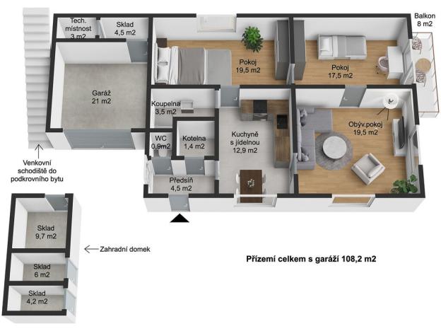 Prodej rodinného domu, Stříbrná Skalice - Hradové Střimelice, 211 m2