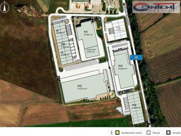 Pronájem výrobních prostor, Nepřevázka, 3553 m2