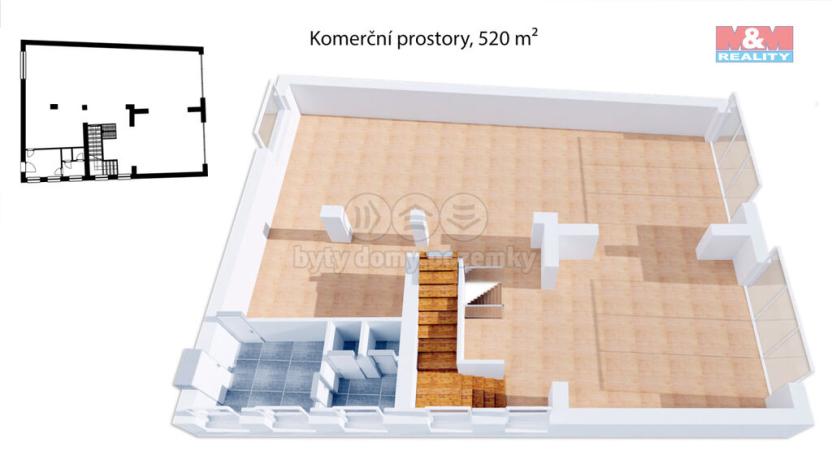 Pronájem obchodního prostoru, Ústí nad Orlicí, Mírové nám., 520 m2