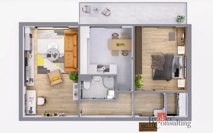 Prodej bytu 2+1, Nemanice, 59 m2