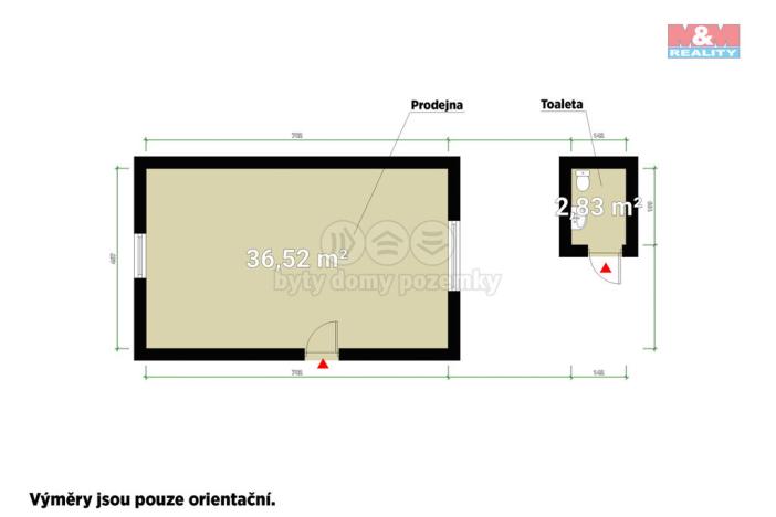 Pronájem obchodního prostoru, Kralovice, Masarykovo nám., 38 m2