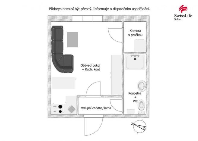 Pronájem bytu 1+kk, Třešť, B. Smetany, 25 m2