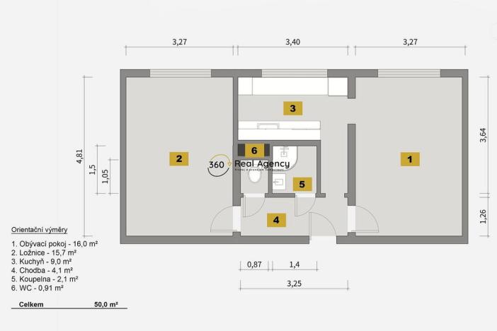 Prodej bytu 2+1, Praha - Břevnov, Pod Královkou, 50 m2