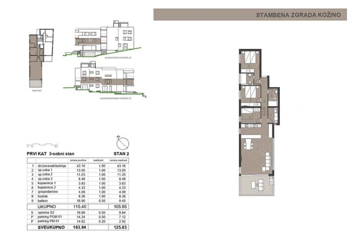 Prodej bytu 3+kk, Zadar, Chorvatsko, 74 m2
