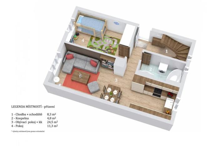 Prodej bytu 3+kk, Klecany, Spojovací, 111 m2