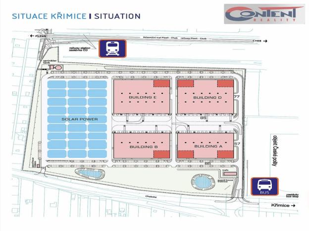 Pronájem skladu, Plzeň - Křimice, Chebská, 495 m2