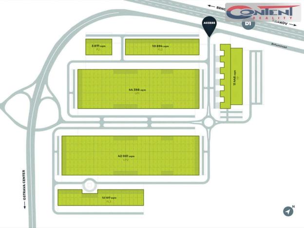 Pronájem výrobních prostor, Ostrava - Hrušov, Žižkova, 4200 m2
