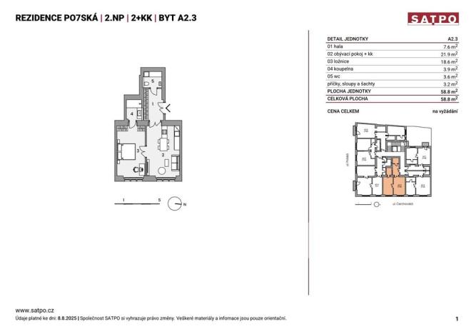 Prodej bytu 2+kk, Praha - Vinohrady, Polská, 58 m2