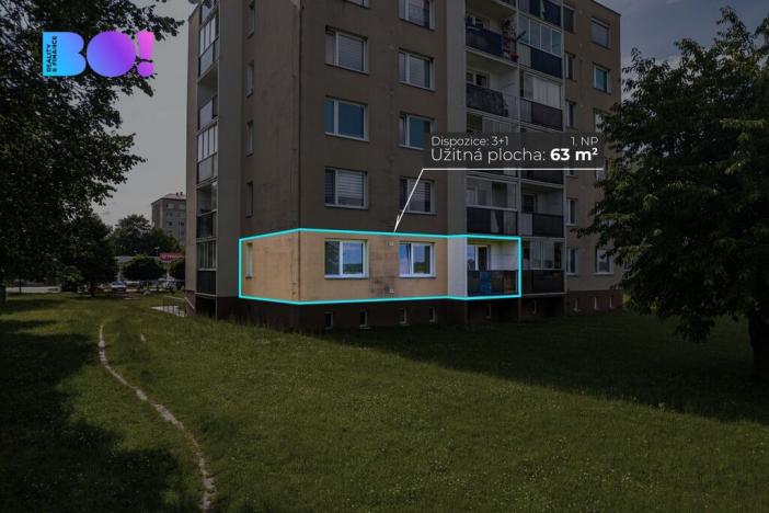 Prodej bytu 3+1, Chropyně, J. Fučíka, 63 m2