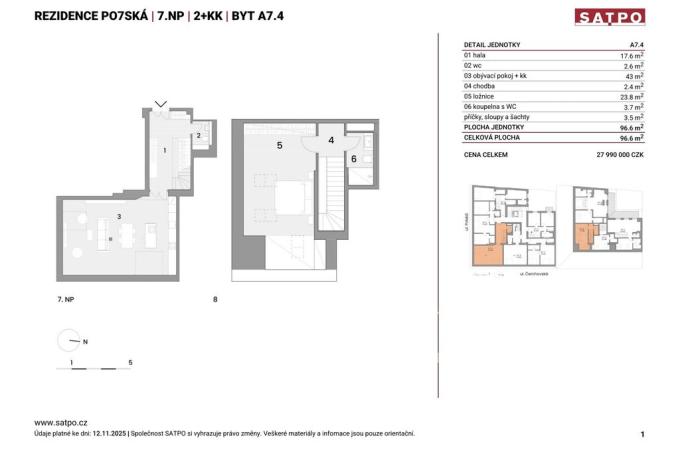 Prodej bytu 2+kk, Praha - Vinohrady, Polská, 97 m2