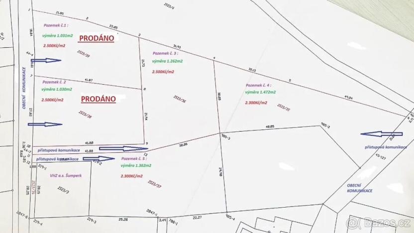 Prodej pozemku pro bydlení, Rapotín, 1262 m2