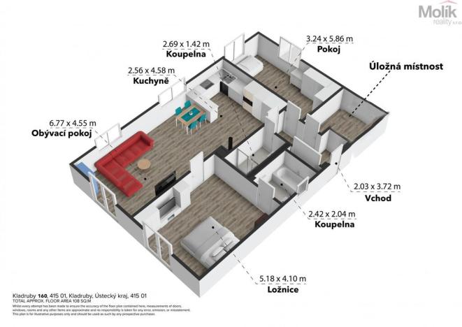 Prodej rodinného domu, Kladruby, 95 m2