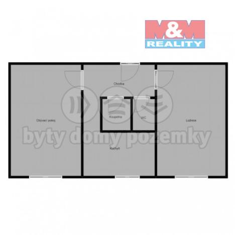 Pronájem bytu 2+1, Orlová - Lutyně, Kpt. Jaroše, 54 m2