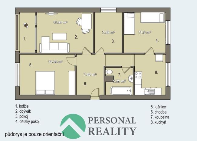 Prodej bytu 4+1, Mariánské Lázně - Úšovice, Kollárova, 83 m2
