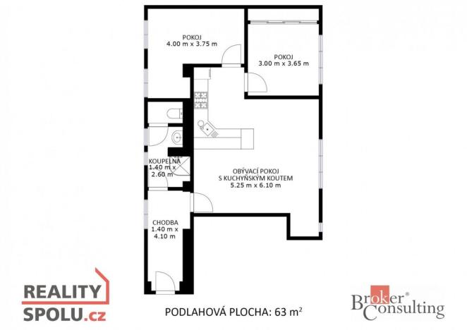 Prodej bytu 3+kk, Hodonín, Úprkova, 72 m2