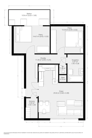 Pronájem bytu 3+kk, Brno, Řehořova, 83 m2