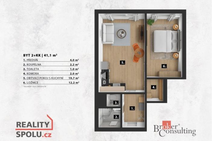Prodej bytu 2+kk, Praha - Hodkovičky, Pod lysinami, 41 m2