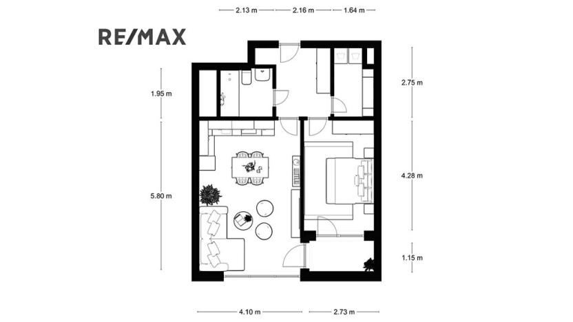 Pronájem bytu 2+kk, Praha - Kamýk, Zimova, 55 m2