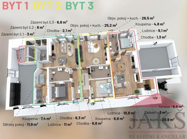 Prodej bytu 2+kk, Dlouhá Ves, 51 m2