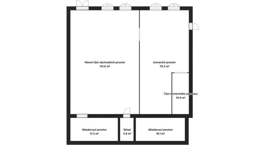 Pronájem obchodního prostoru, Brno - Husovice, Dukelská třída, 240 m2