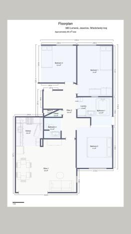 Pronájem bytu 4+kk, Jesenice, Lomená, 81 m2