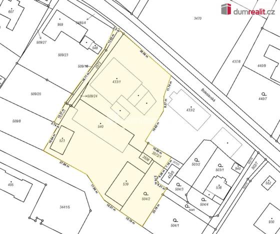 Prodej pozemku pro bydlení, Mšeno, Boleslavská, 4412 m2